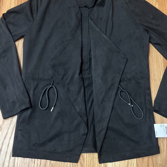 Women's Blanknyc Faux Suede Drapey Jacket, Size Small - Black 76X-5411NO - Picture 3 of 11